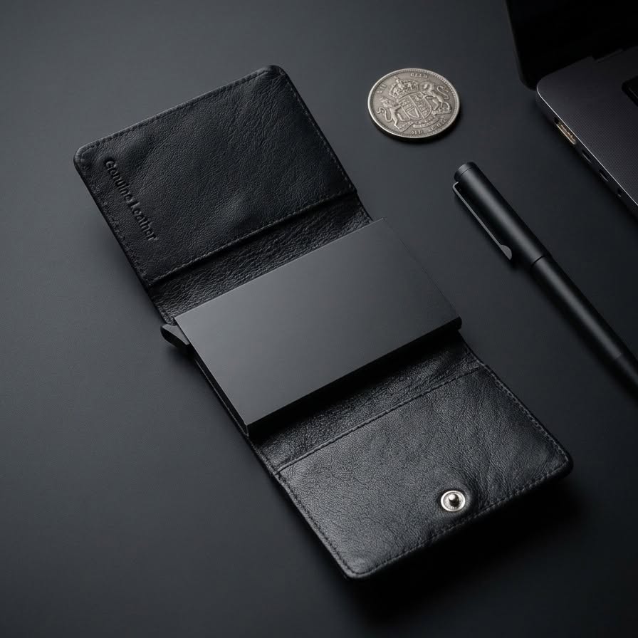 Fenzo™ Minimalist Leather Wallet with Pop-Up Cardholder