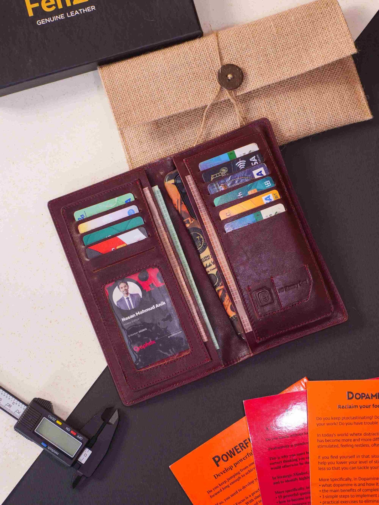 Fenzo™ Executive Long Wallet - 100% Genuine Leather