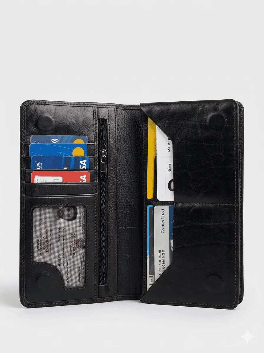 Executive Genuine Leather Long Wallet