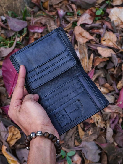 Premium Genuine Leather Wallet with ID Window Card Slots
