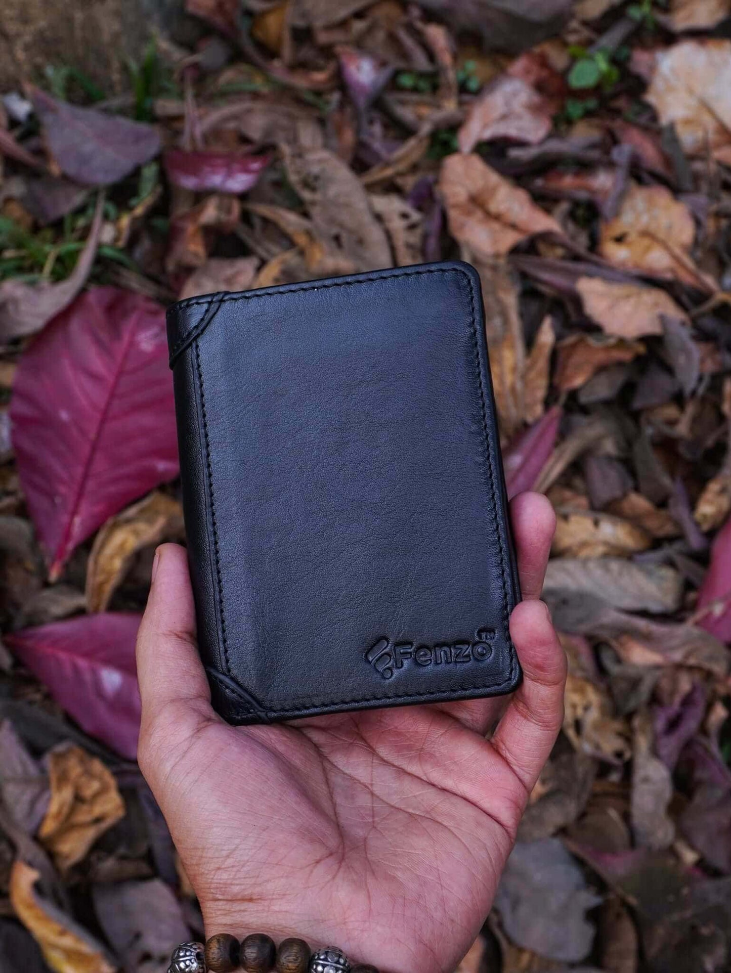 Premium Genuine Leather Wallet with ID Window Card Slots