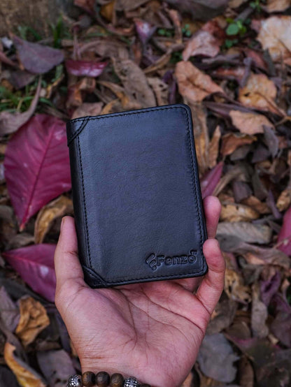 Premium Genuine Leather Wallet with ID Window Card Slots