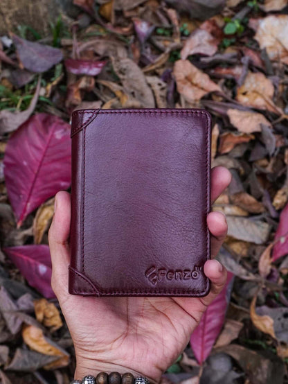 Premium Genuine Leather Wallet with ID Window Card Slots