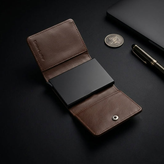 Fenzo™ Minimalist Leather Wallet with Pop-Up Cardholder