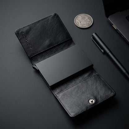 Fenzo™ Minimalist Leather Wallet with Pop-Up Cardholder