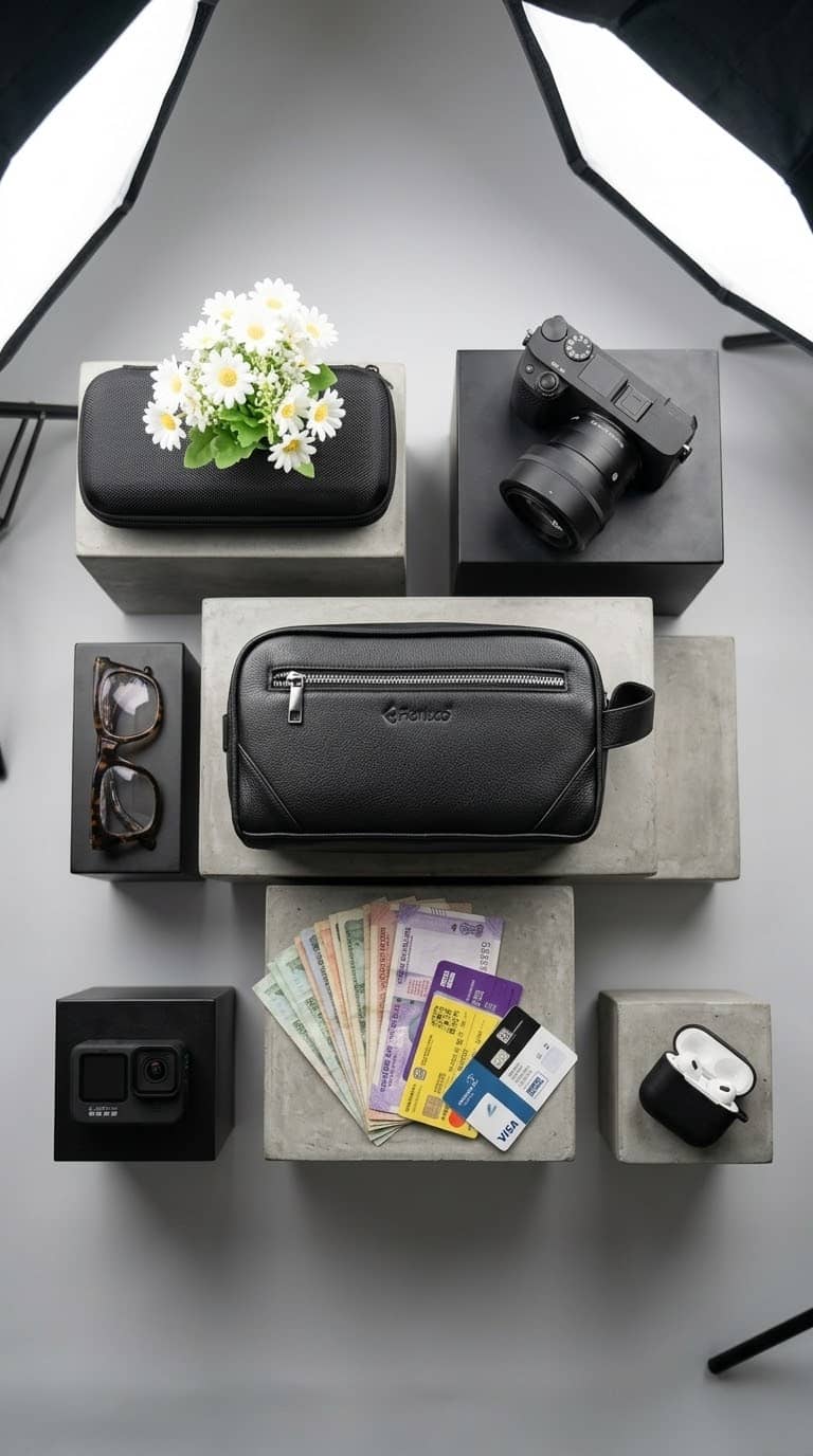 Multi-Purpose Premium Leather Travel Organizer