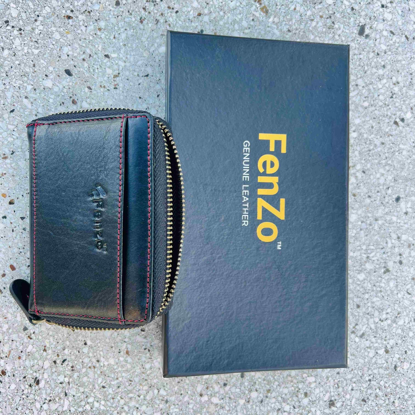Fenzo™ Men’s Premium Genuine Leather Zip-Around Wallet & Organizer