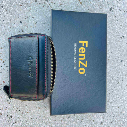 Fenzo™ Men’s Premium Genuine Leather Zip-Around Wallet & Organizer