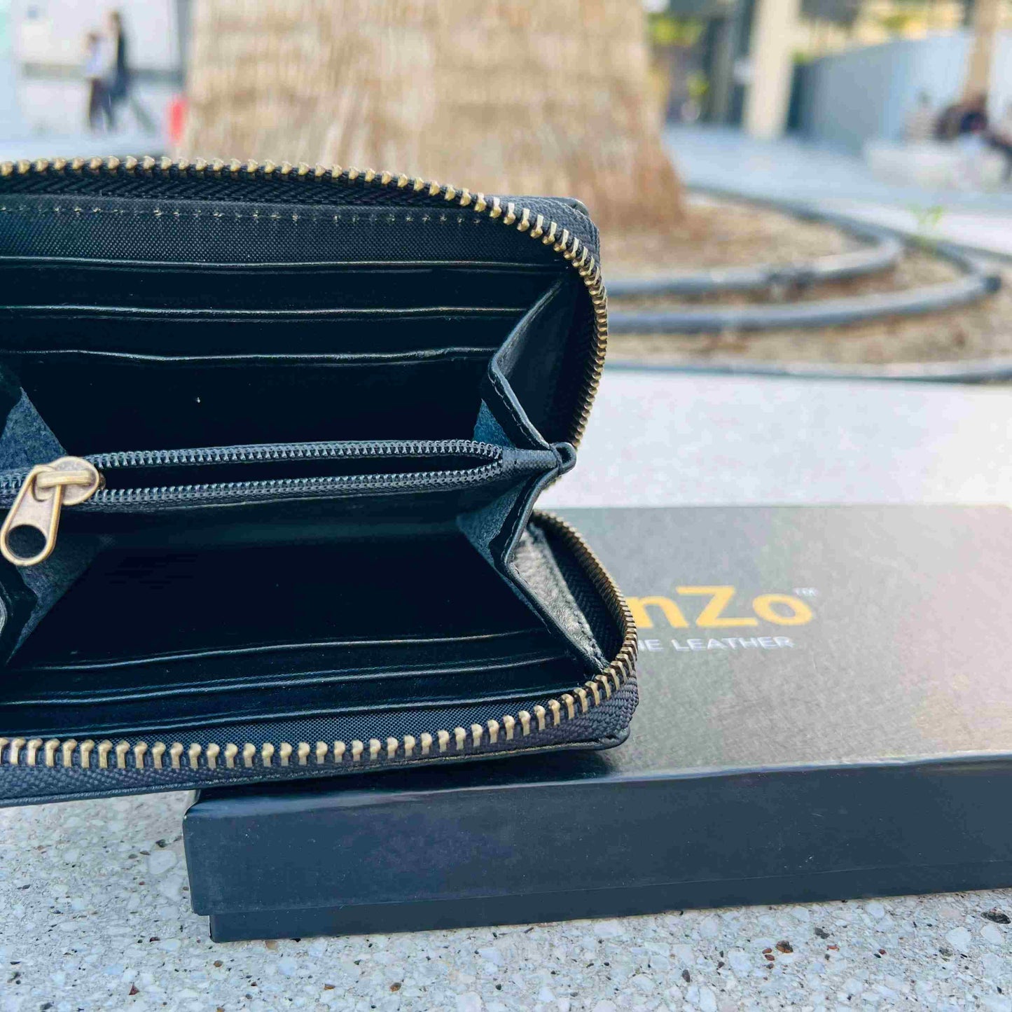 Fenzo™ Men’s Premium Genuine Leather Zip-Around Wallet & Organizer