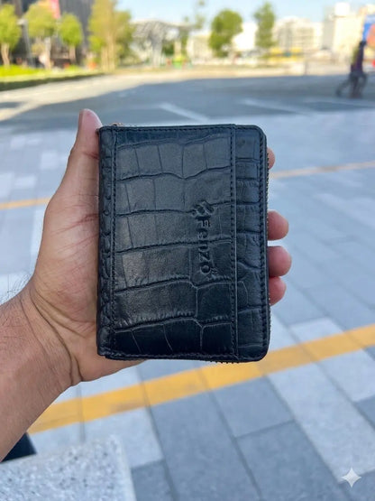 Fenzo™ Men’s Premium Genuine Leather Zip-Around Wallet & Organizer