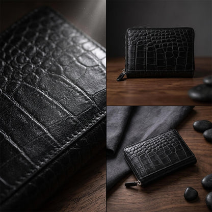 Fenzo™ Men’s Premium Genuine Leather Zip-Around Wallet & Organizer