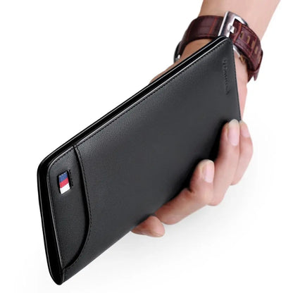 WilliamPOLO Premium Leather Long Wallet – Genuine Cowhide